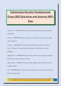 Information Security Fundamentals Exam 2025 Questions and Answers 100&percnt; Pass