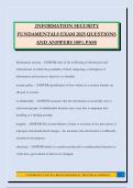 INFORMATION SECURITY FUNDAMENTALS EXAM 2025 QUESTIONS AND ANSWERS 100&percnt; PASS