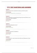 TTT1 TEST QUESTIONS AND ANSWERS