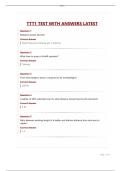 TTT1 TEST WITH ANSWERS LATEST