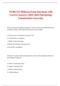 NURS 211 Midterm Exam Questions with Correct Answers &lpar;2025-2026 Fall-Spring&rpar; Chamberlain University