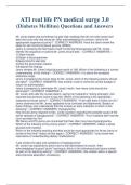 ATI real life PN medical surge 3&period;0 &lpar;Diabetes Mellitus&rpar; Questions and Answers