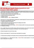 NR 326-Mental Health Exam 2 questions and  answers 2025-2026 update
