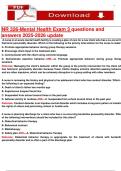 NR 326-Mental Health Exam 3 questions and  answers 2025-2026 update