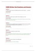 CNMI Written Test Questions and Answers