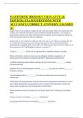 MASTERING BIOLOGY CH&period;9 &lpar;ACTUAL 2025&sol;2026&rpar; EXAM QUESTIONS WITH ACCURATE CORRECT ANSWERS &vert; GRADED A