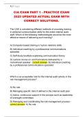 CIA EXAM PART 1 - PRACTICE EXAM  2025 UPDATED ACTUAL EXAM WITH  CORRECT SOLUTIONS&period;