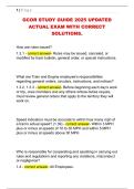 GCOR STUDY GUIDE 2025 UPDATED  ACTUAL EXAM WITH CORRECT  SOLUTIONS&period;