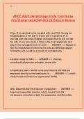 ANCC Adult-Gerontology Acute Care NP &lpar;AGACNP-BC&rpar; 2025 Exam Review & Study Guide
