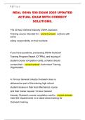 REAL OSHA 500 EXAM 2025 UPDATED  ACTUAL EXAM WITH CORRECT  SOLUTIONS&period;