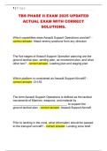 TBS PHASE II EXAM 2025 UPDATED  ACTUAL EXAM WITH CORRECT  SOLUTIONS&period;