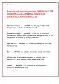 Property and Casualty Insurance Exam 2025 &vert; Complete Q&A Study Guide &vert; Graded A&plus;