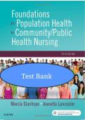 TEST BANK FOUNDATION OF POPULATION HEALTH FOR COMMUNITY&sol;PUBLIC HEALTH NURSING 5TH EDITION STANHOPE CHAPTER 1-32&comma; STUDY GUIDE