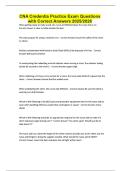 CNA Credentia Practice Exam Questions with Correct Answers 2025&sol;2026