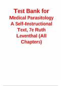 Test Bank for Medical Parasitology&colon; A Self-Instructional Text Seventh Edition by Ruth Leventhal&comma; Russell F&period; Cheadle &lpar;All Chapters&rpar;