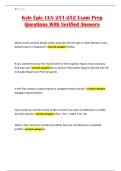 Kyle Epic CLN 251-252 Exam Prep Questions With Verified Answers