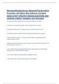 Pharmacotherapeutics for Advanced Practice Nurse Prescribers 5th Edition Woo Robinson Test Bank EXAM LATEST UPDATED VERSION QUESTIONS AND VERIFIED CORRECT ANSWERS JUST RELEASED