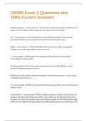 CM250 Exam 2 Questions and 100&percnt; Correct Answers