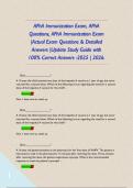 APhA Immunization Exam&comma; APhA Questions&comma; APhA Immunization Exam &vert;Actual Exam Questions & Detailed Answers &vert;Update Study Guide with 100&percnt; Correct Answers -2025 &vert; 2026&period;       