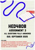HED4808 Assignment 3 Memo &vert; Due September 2025