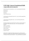 CON 1100 Contract Foundational Skills exam with correct answers