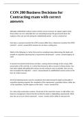 CON 200 Business Decisions for Contracting exam with correct answers&period;