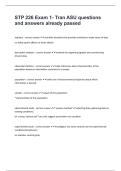 STP 226 Exam 1- Tran ASU questions and answers already passed