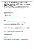 NCLEX-PN PRACTICE Questions and Verified Answers&comma; 100- Score Guarantee Pass &lpar;Latest 2025&rpar;&period;