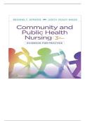 TEST BANK For Community and Public Health Nursing&colon; Evidence for Practice&comma; 3rd Edition by DeMarco&comma; Walsh&comma; Verified Chapters 1 - 25&comma; Complete Newest Version