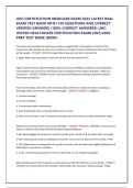 UHC CERTIFICATION MEDICARE EXAM 2025 LATEST REAL EXAM TEST BANK WITH 150 QUESTIONS AND CORRECT VERIFIED ANSWERS &lpar;100&percnt; CORRECT ANSWERS&rpar; UHC- UNITED HEALTHCARE CERTIFICATION EXAM 2025&sol;2026 PREP TEST BANK &lpar;NEW&excl;&rpar;