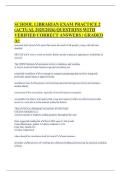 SCHOOL LIBRARIAN EXAM PRACTICE 2 &lpar;ACTUAL 2025&sol;2026&rpar; QUESTIONS WITH VERIFIED CORRECT ANSWERS &vert; GRADED A