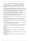 PHIL 1273 MIDTERM 1 QUESTIONS & ANSWERS