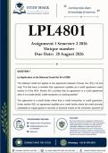LPL4801 Assignment 1 &lpar;QUALITY ANSWERS&rpar; Semester 2 2026 