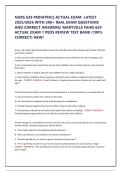 NURS 629 PEDIATRICS ACTUAL EXAM  LATEST 2025&sol;2026 WITH 200&plus; REAL EXAM QUESTIONS AND CORRECT ANSWERS&sol; MARYVILLE NURS 629 ACTUAL EXAM 1 PEDS REVIEW TEST BANK &lpar;100&percnt; CORRECT&rpar; NEW&excl;
