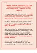 Texas Nursing Home Administrator Exam 2025&colon; Questions & Verified Answers &lpar;100&percnt; Correct&rpar; &vert; A&plus; Graded