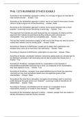 PHIL 1273 BUSINESS ETHICS EXAM 2