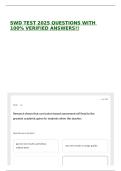 SWD TEST 2025 QUESTIONS WITH 100&percnt; VERIFIED ANSWERS&excl;&excl;