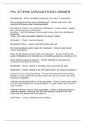 PHIL 1273 FINAL EXAM QUESTIONS & ANSWERS