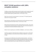 BSOT EXAM questions with 100&percnt; complete solutions