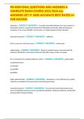 PN 4004 FINAL QUESTIONS AND ANSWERS A COMPLETE EXAM COVERS 2025&sol;2026 ALL ANSWERS GET IT 100&percnt; ACCURATE BEST RATED A&plus; FOR SUCCESS