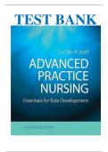 Test Bank &vert; Advanced Practice Nursing&colon; Essentials for Role Development 4th Edition &lpar;Joel&rpar; &vert; Questions & Answers &lpar;Solved&rpar;