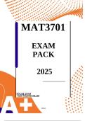 MAT3701 EXAM PACK &vert;COMPLETE SOLUTIONS & PAST PAPERS&vert; 2025&period;