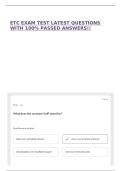 ETC EXAM TEST LATEST QUESTIONS WITH 100&percnt; PASSED ANSWERS&excl;&excl;