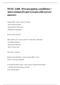 NUSC 2200 - Preconception&comma; conditions &plus; intervention &lpar;Exam 1&rpar; exam with correct answers