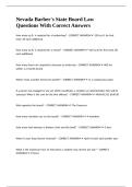 Nevada Barber-s State Board Law questions with correct answers