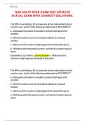 NUR 504 3P APEA EXAM 2025 UPDATED ACTUAL EXAM WITH CORRECT SOLUTIONS&period;