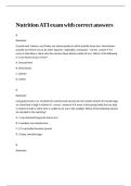 Nutrition ATI exam with correct answers