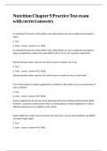 Nutrition Chapter 9 Practice Test exam with correct answers&period;