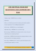 CSE 360 FINAL EXAM 2025 QUESTIONS AND ANSWERS 100&percnt; PASS