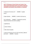 A&P 1101 Module 6 Endocrine System Exam 2025 &vert; Accurate Questions & Verified Answers